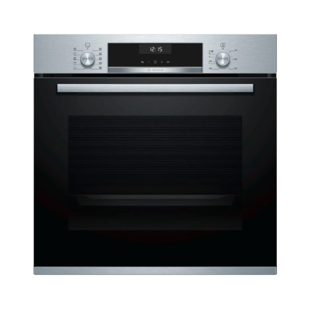 фото Встраиваемый электрический духовой шкаф bosch hbg537es0r black/silver