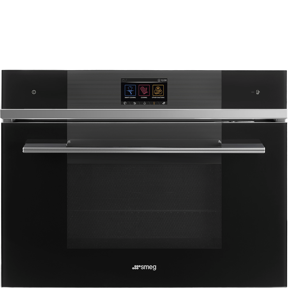 фото Встраиваемый электрический духовой шкаф smeg sf4104wmcn black