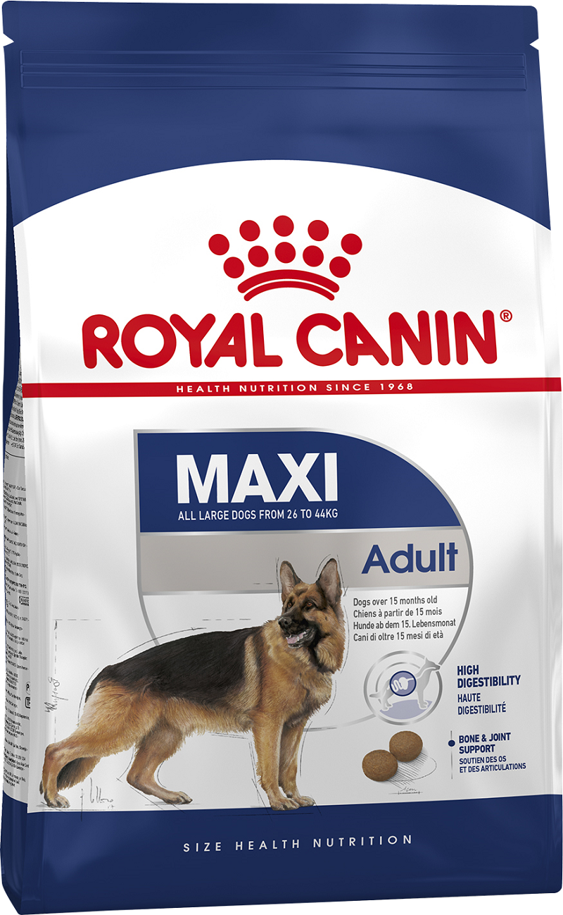 фото Сухой корм для собак royal canin adult maxi, рис, птица, свинина, 15кг