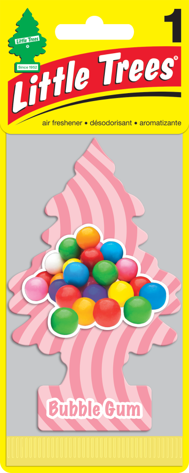 

Ароматизатор в машину LITTLE TREES 76171103482 Бабл гам, Розовый