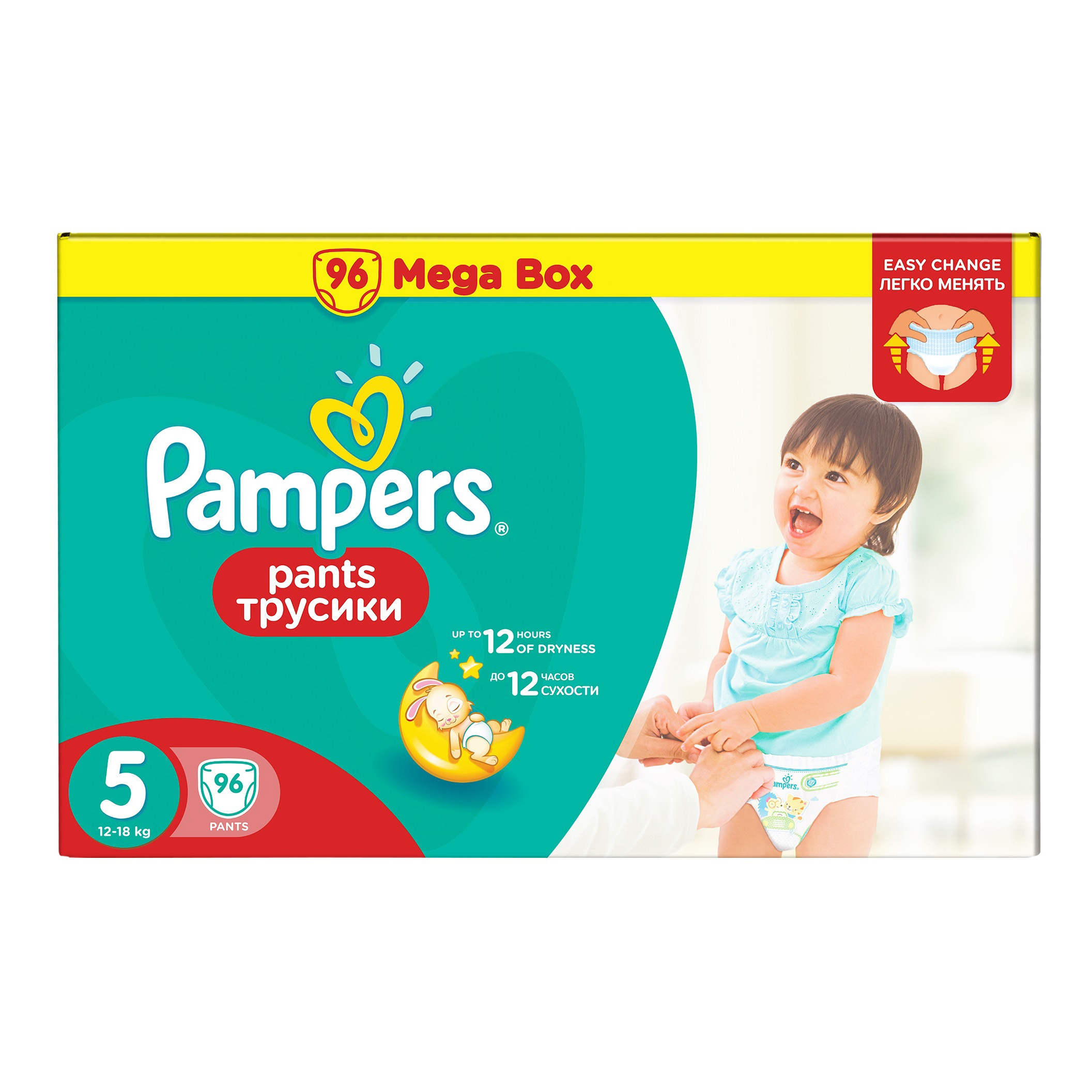 фото Подгузники-трусики pampers pants 5 (12-17 кг), 96 шт.