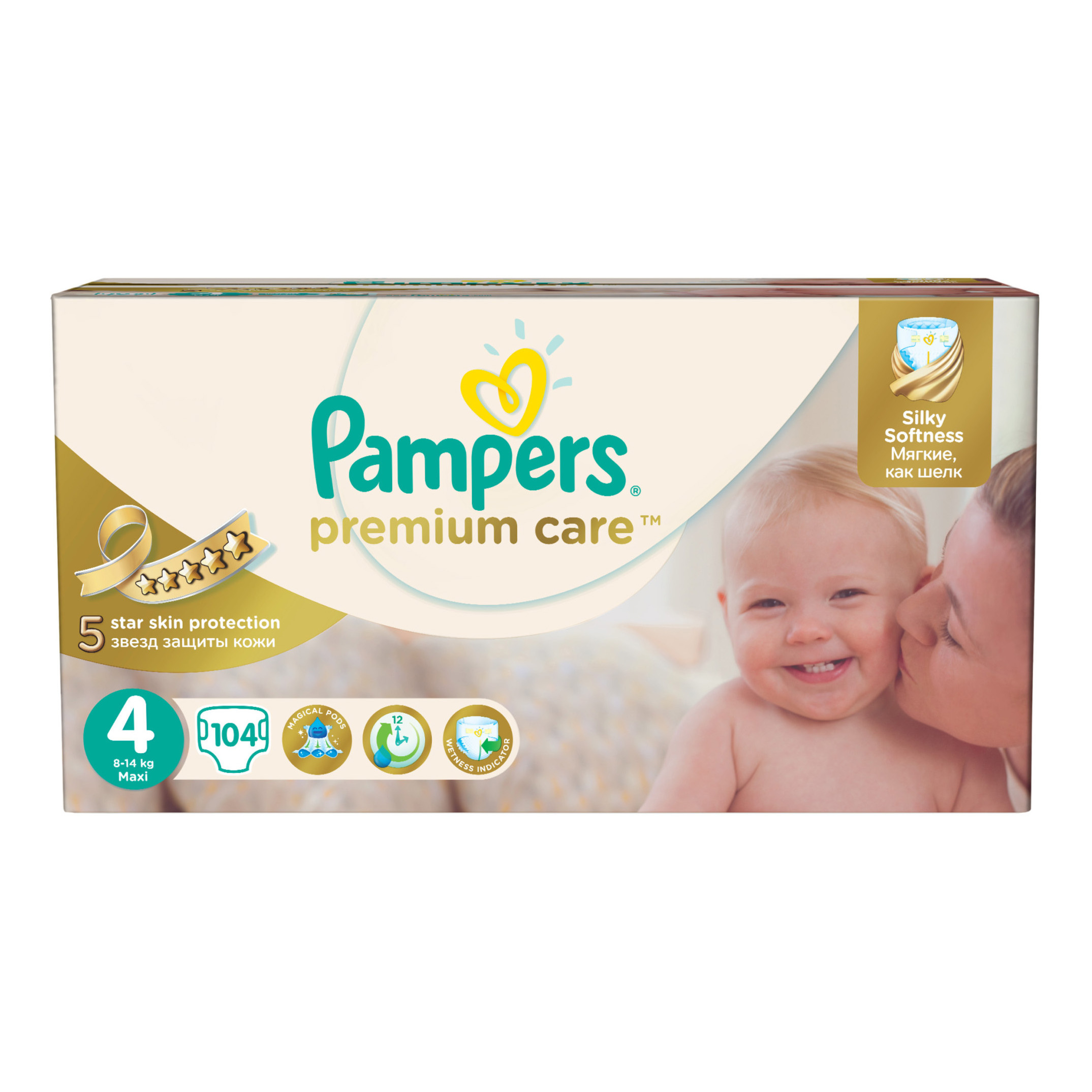 

Подгузники Pampers Premium Care 4 (8-14 кг), 104 шт.