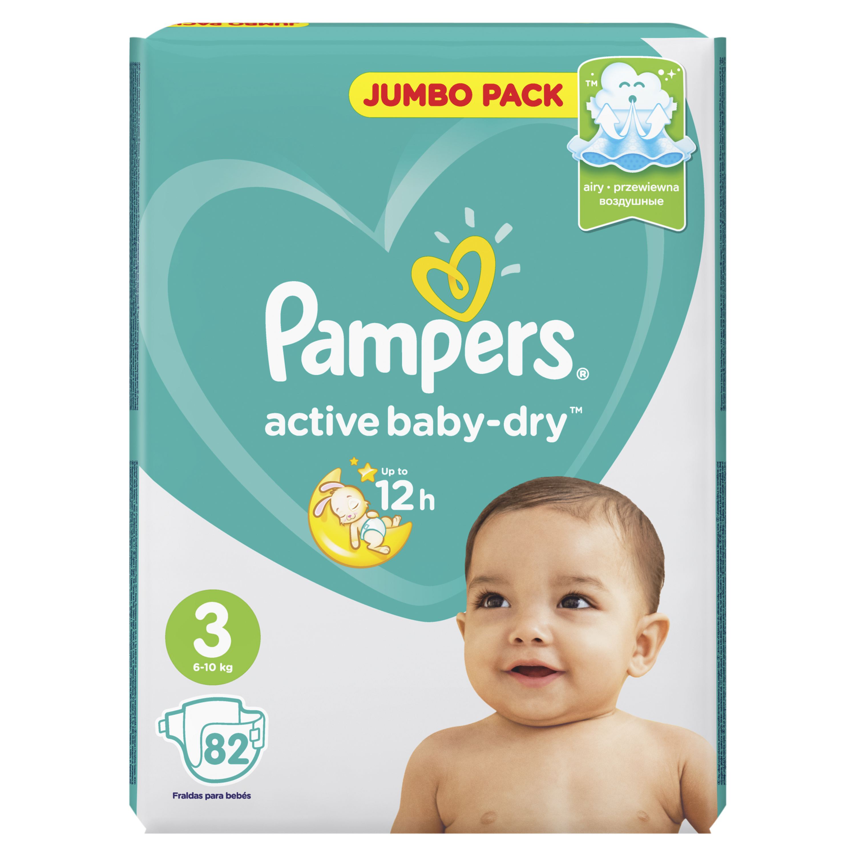 фото Подгузники pampers active baby-dry 3 (5-9 кг), 82 шт.