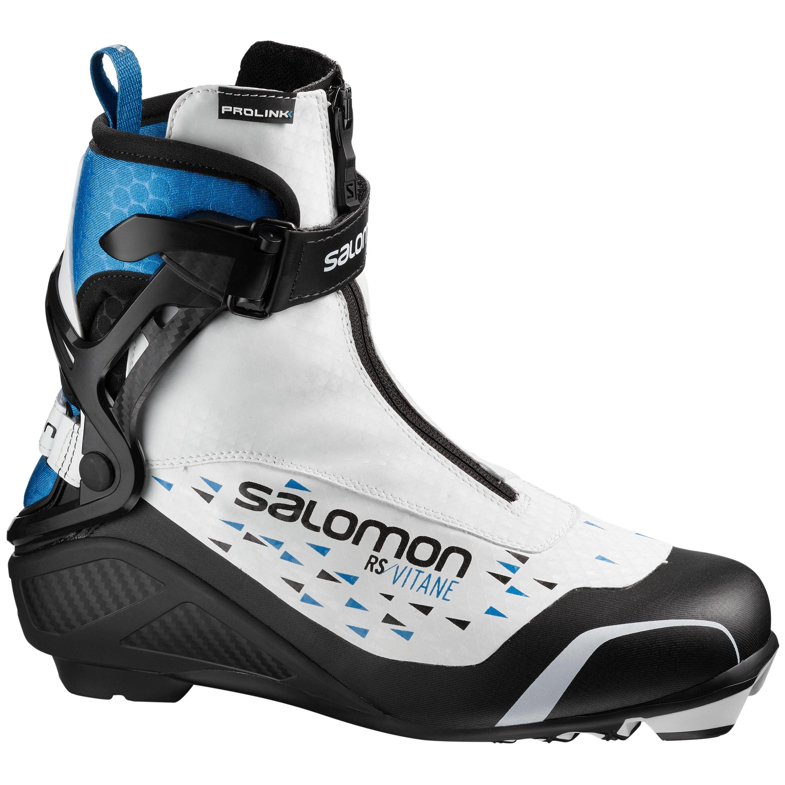 фото Ботинки для беговых лыж salomon rs vitane prolink 2021, black/blue/white, 37.5