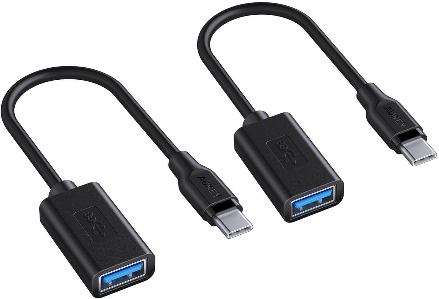 Переходник Aukey CB-A26 USB 3.0 to USB-C 2pc (Black)