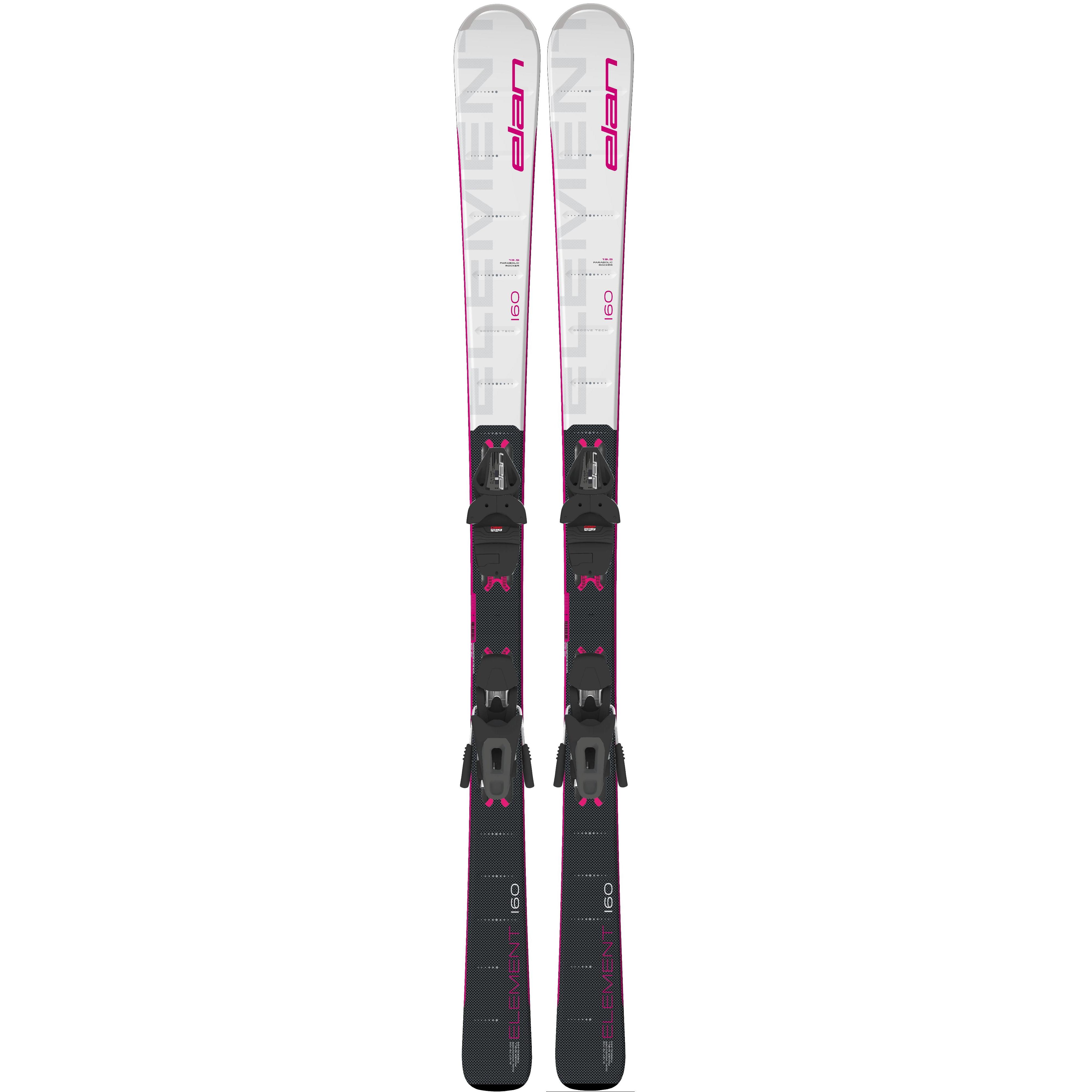 фото Горные лыжи elan element white/pink ls + elw 9 shift 2021, white/pink, 160 см