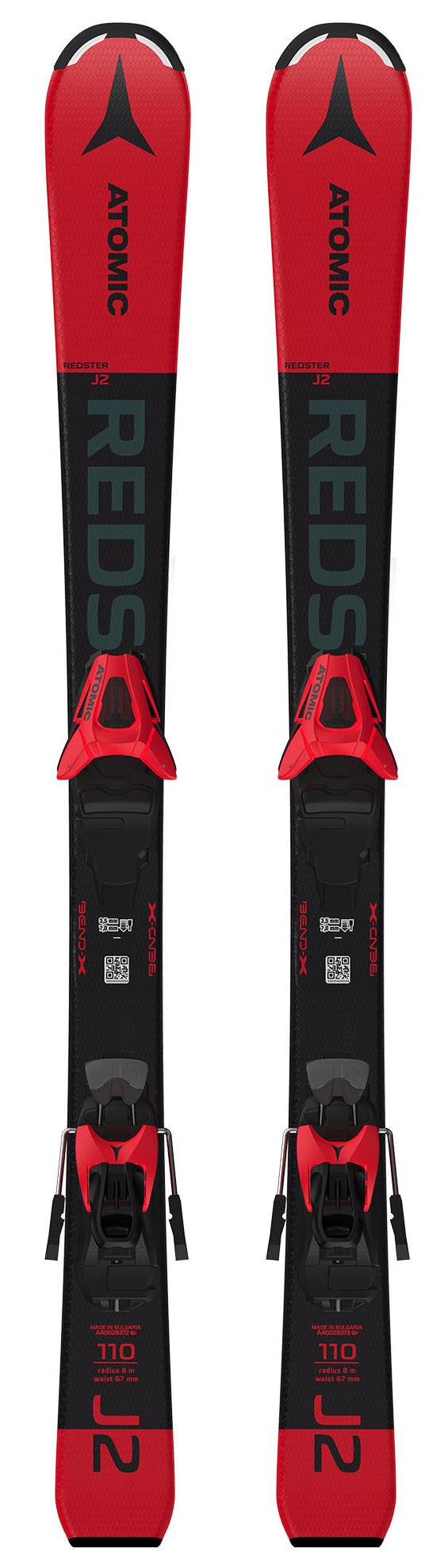 фото Горные лыжи atomic redster j2 100-120 + c 5 gw 2021, red/black, 110 см