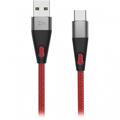 фото Кабель zmi type-c/usb 1м red / al706r