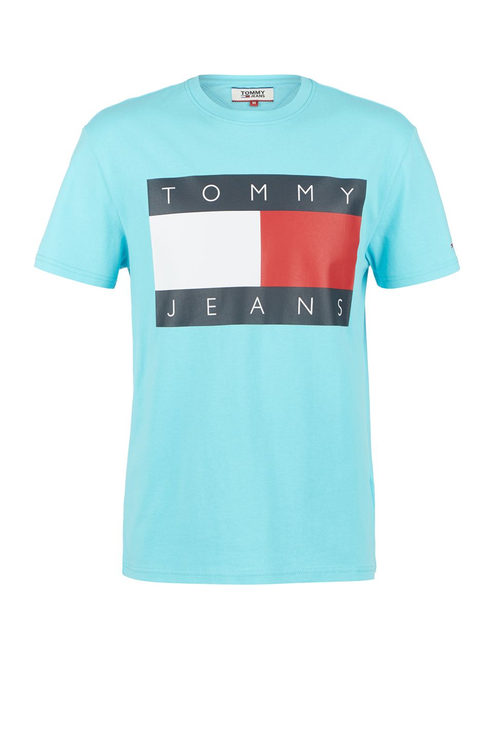

Футболка мужская Tommy Jeans DM0DM07009 CTA chlorine blue голубая L, Голубой, DM0DM07009 CTA chlorine blue