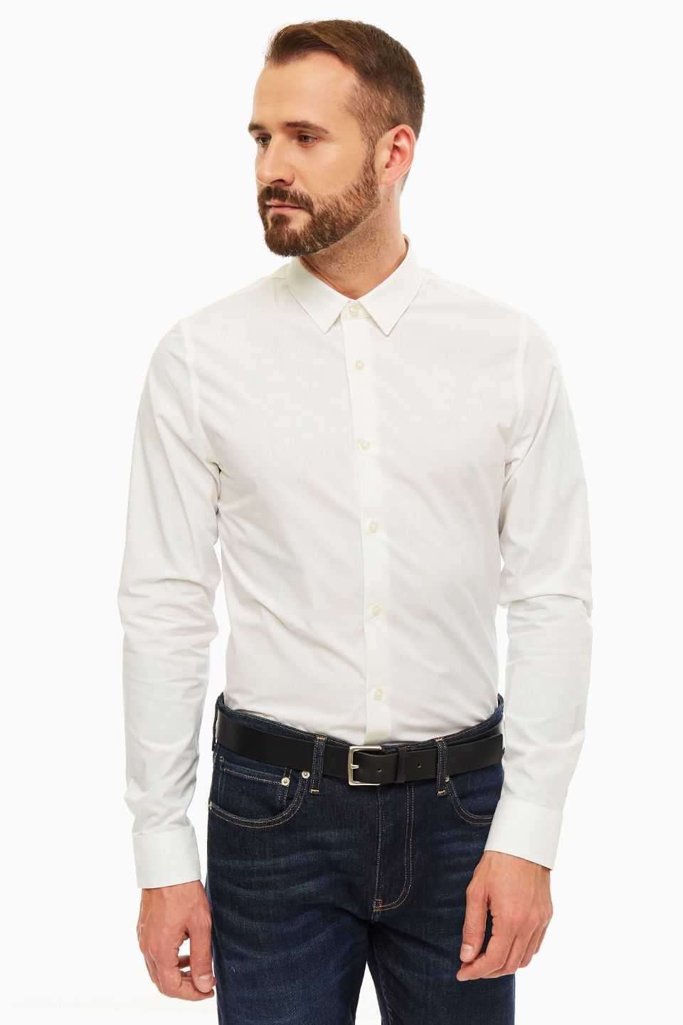 

Рубашка мужская Calvin Klein Jeans J30J3.12439.112 белая XL, Белый, J30J3.12439.112