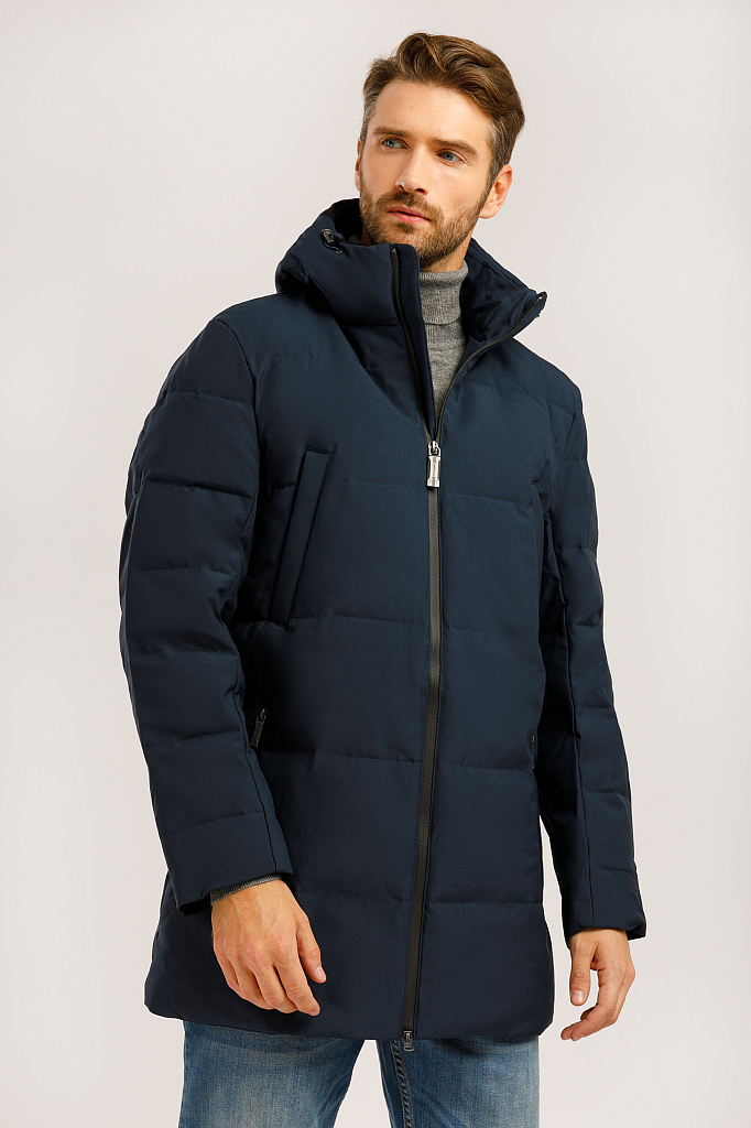 

Зимняя куртка мужская Finn Flare W19-22026 синяя 3XL, W19-22026