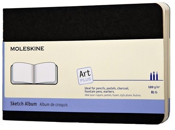 

Блокнот для рисования Moleskine Cahier Sketch Album Pocket, Черный, без разлиновки, cahier sketch