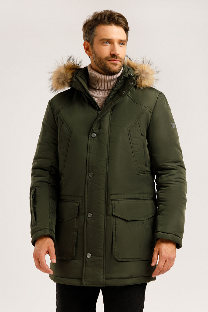 

Зимняя куртка мужская Finn Flare W19-22015 зеленая M