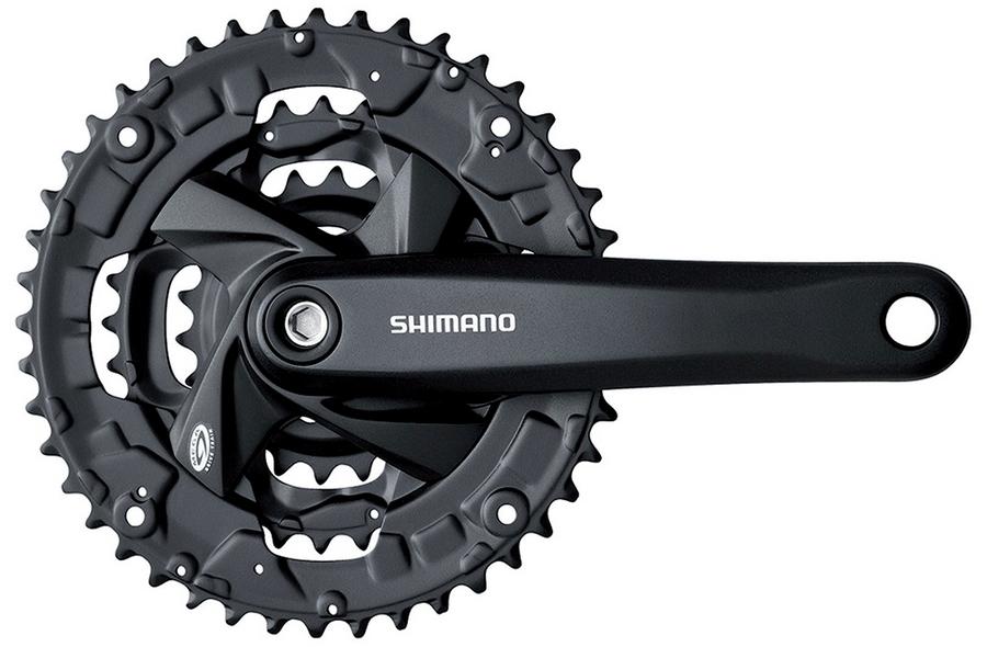 фото Система шатунов shimano 2017 altus, m371, 170мм, кв, 44/32/22 (б/р)