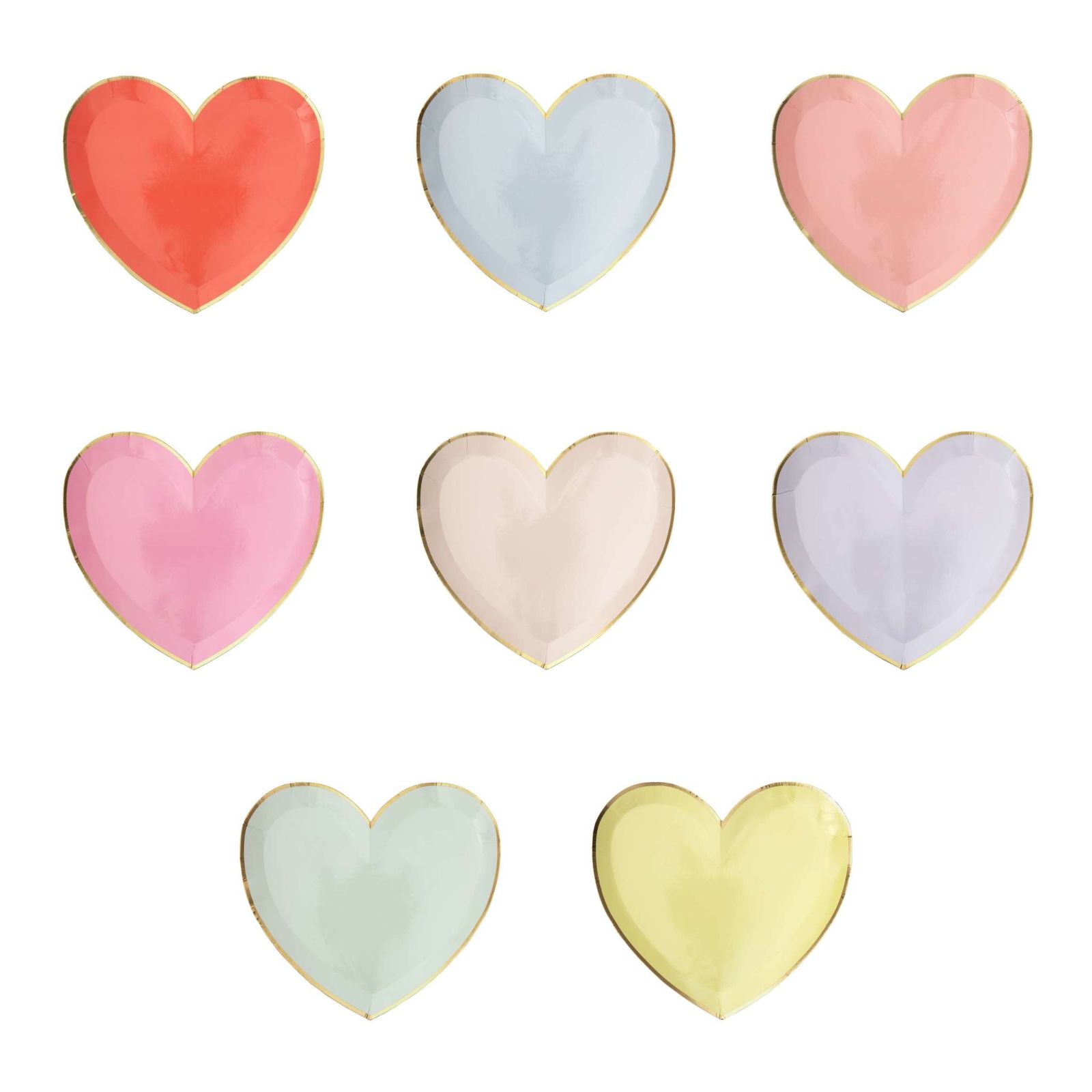 Тарелки Meri Meri Палитра в форме сердца пастельные маленькие