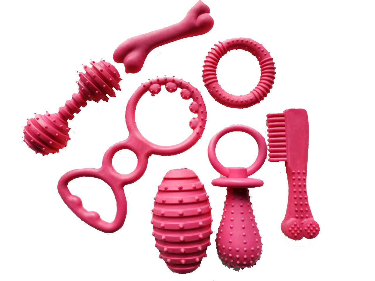 

Жевательная игрушка для собак Pet Toys №1, розовый, 7 шт