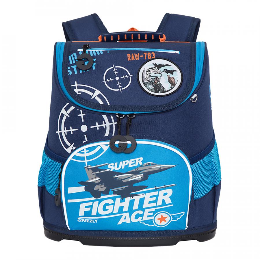 

Ранец детский Grizzly RAv-089-1 школьный синий