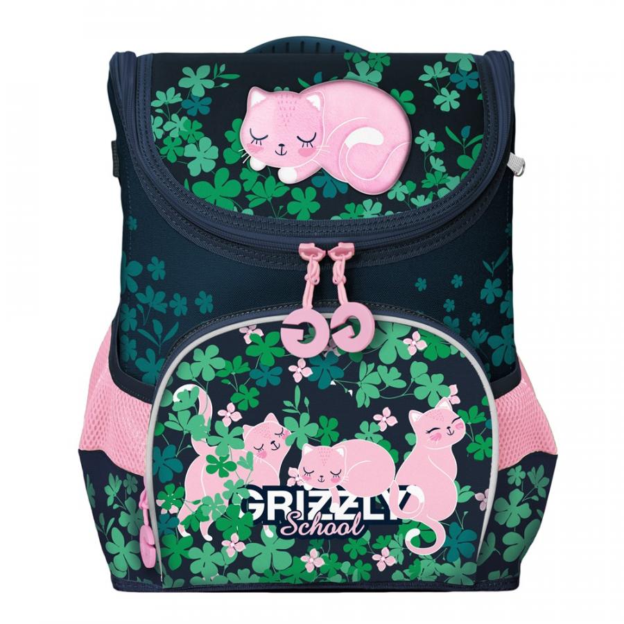 

Ранец детский Grizzly RAn-082-4 школьный темно-синий