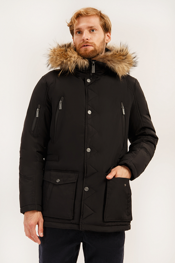 

Зимняя куртка мужская Finn Flare A19-22014 черная 4XL, A19-22014