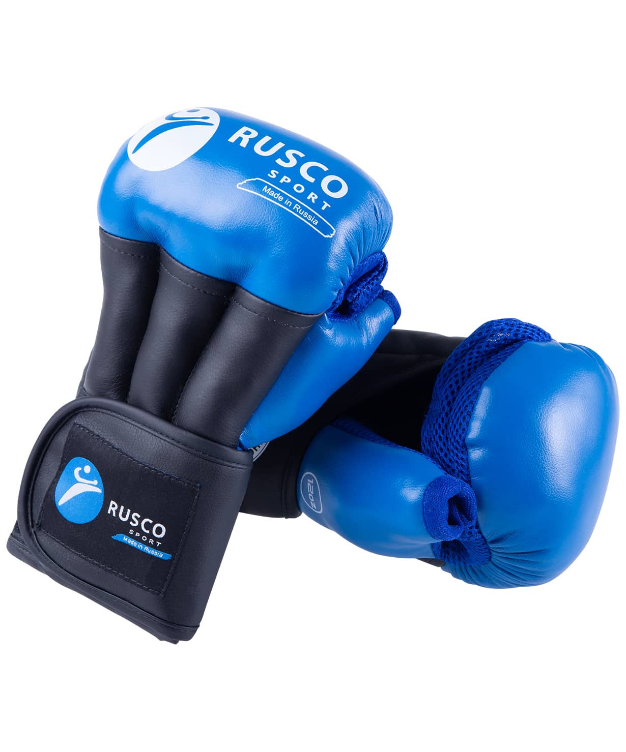 фото Rusco перчатки для рукопашного боя pro, к/з, синий - 10 rusco sport