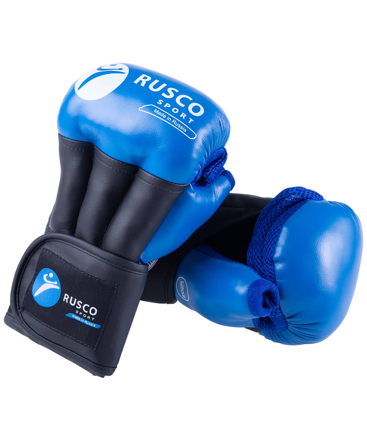 фото Rusco перчатки для рукопашного боя pro, к/з, синий - 10 rusco sport
