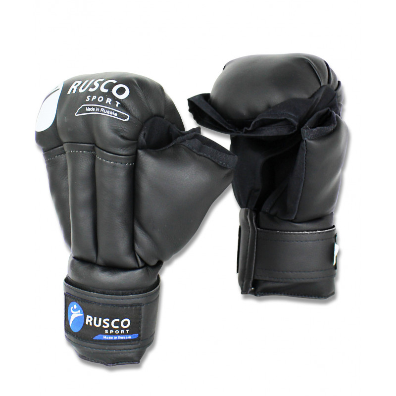фото Rusco перчатки для рукопашного боя, к/з, черный - 12 rusco sport