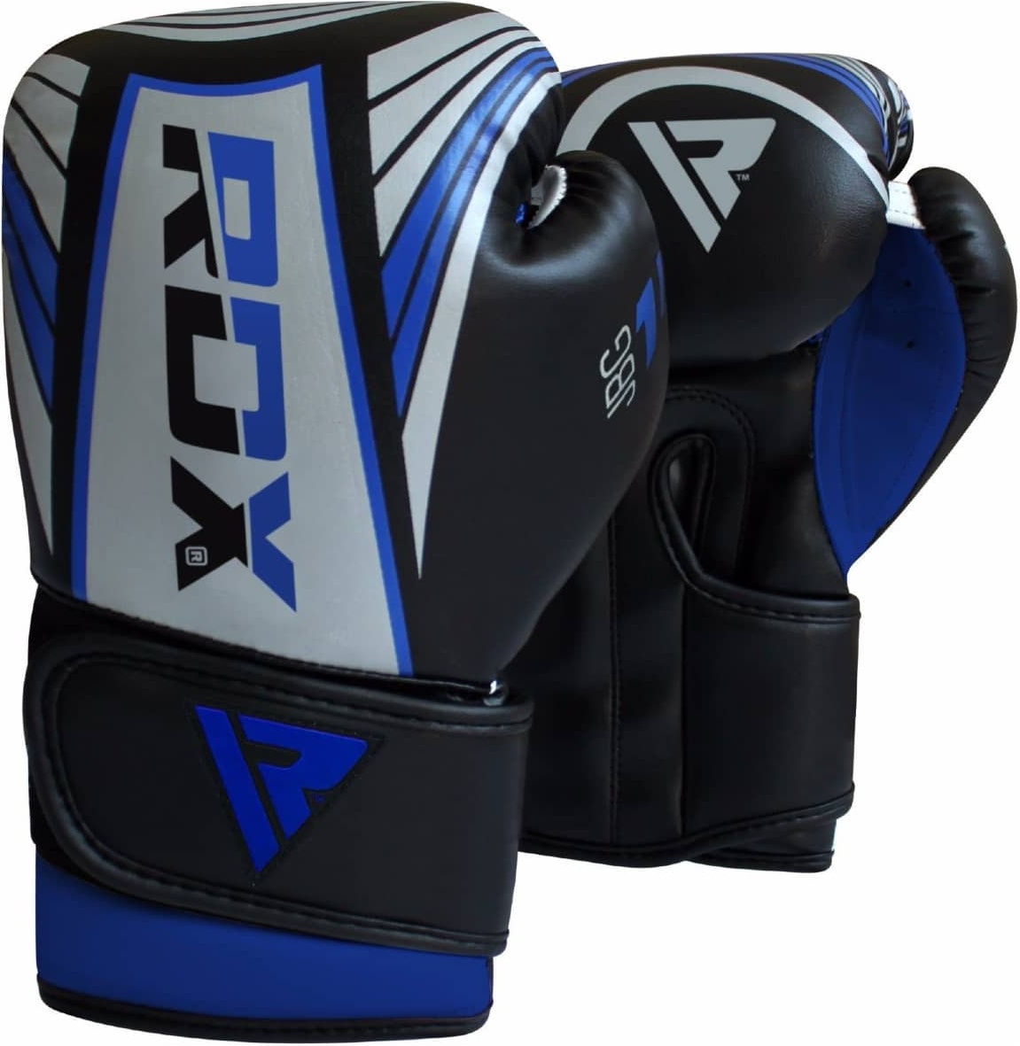 фото Боксерские перчатки rdx jbg-1u серебристые/синие 4 унции