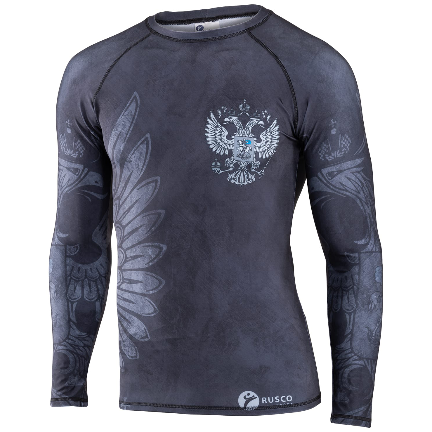 

Рашгард Rusco Sport Royal Black Herb black, M INT, Черный, Royal Black Herb