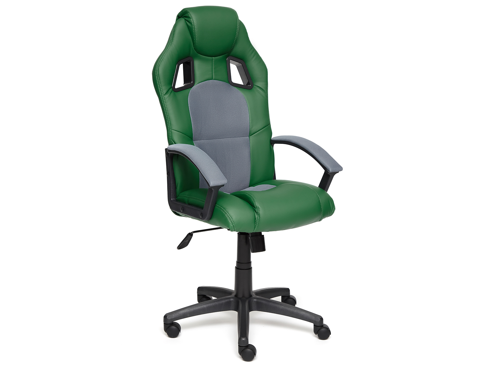 фото Игровое кресло driver кож/зам/ткань, зеленый/серый, 36-001/12 tetchair