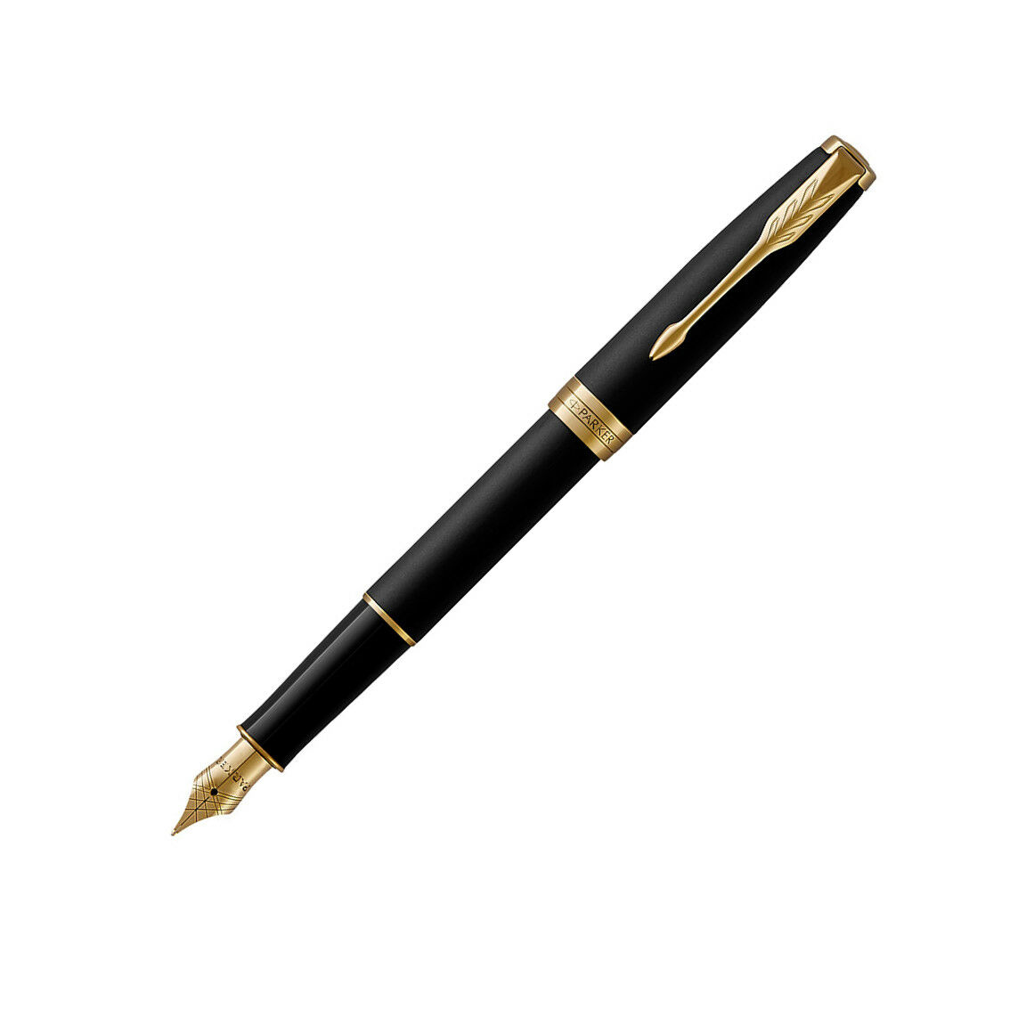 

Перьевая ручка Parker Sonnet Matte Black GT толщина линии F палладий S0817930