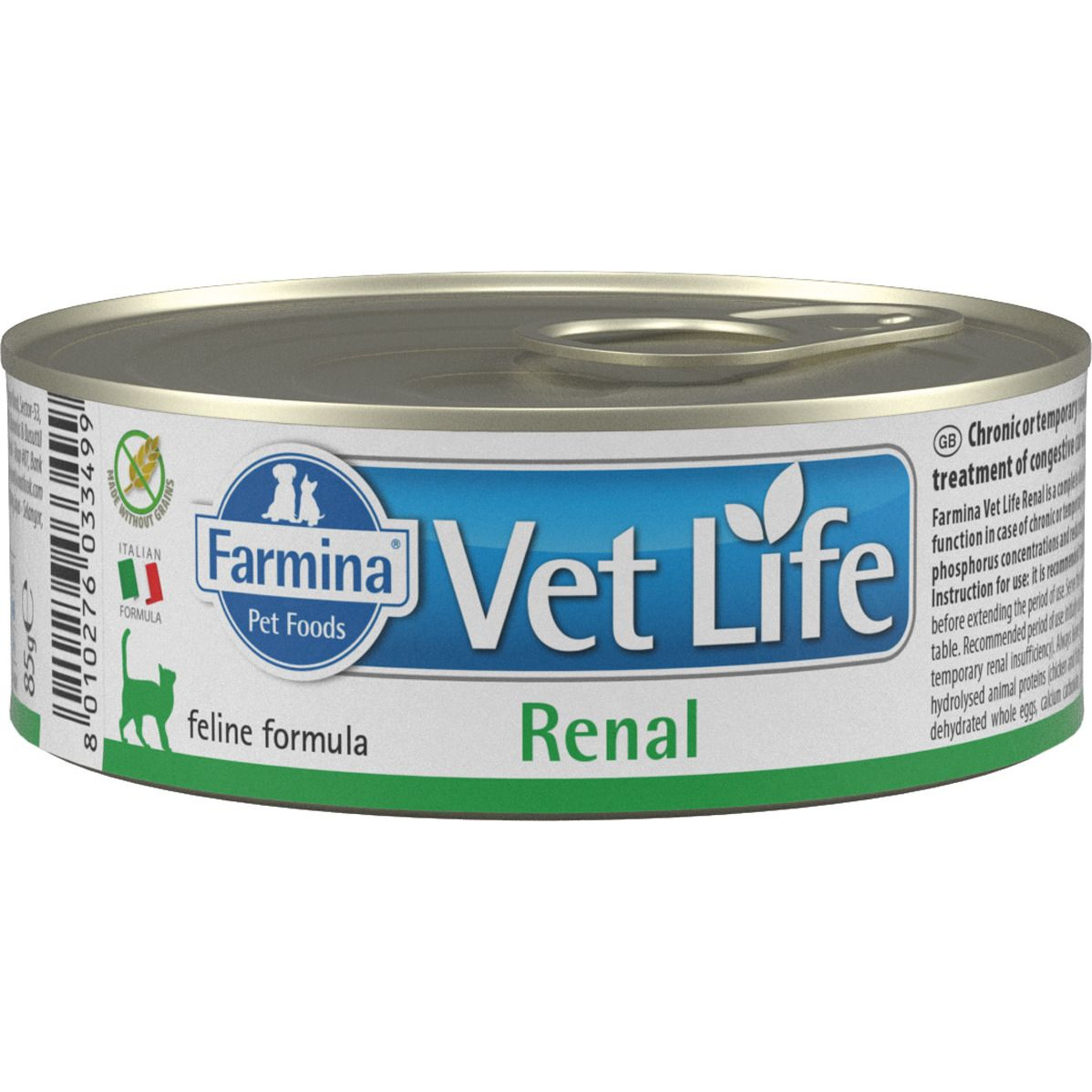 фото Консервы для кошек farmina vet life renal, при заболеваниях почек, с курицей, 85г