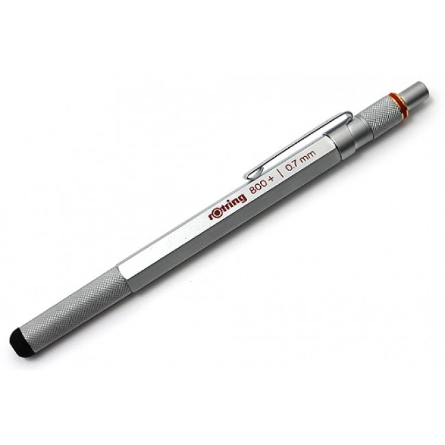 

Rotring Автокарандаш ROTRING 800+, серебристый корпус, со стилусом
