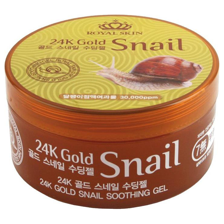 Многофункциональный гель для лица и тела Royal Skin 24k Gold Snail Soothing Gel 300 ml крем kims улиточный многофункциональный для лица snail corset cream for face 50 мл scc