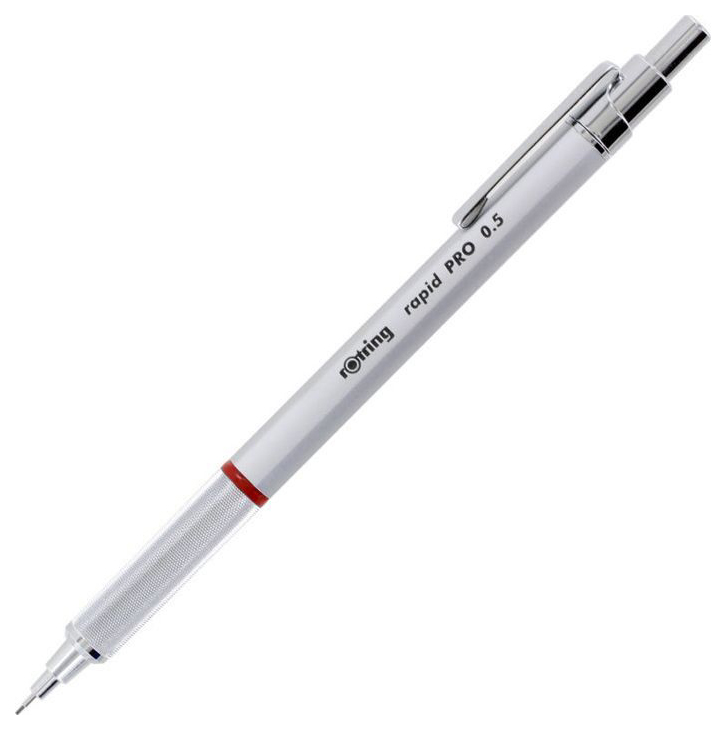 

Механический карандаш Rotring Rapid PRO Хромированное покрытие, Серебристый