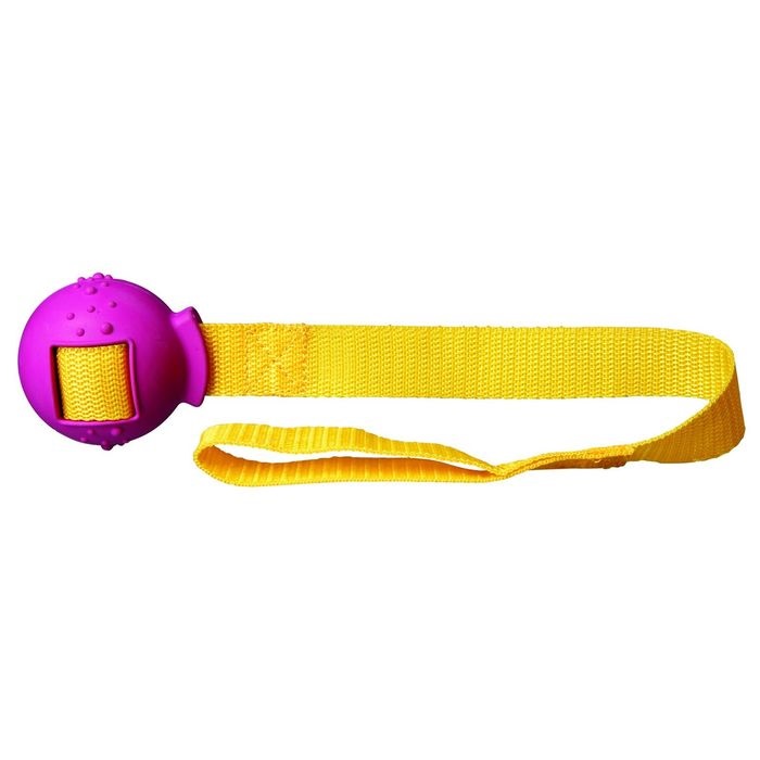 фото Апорт для собак trixie мячик на веревке, в ассортименте, 48х6 см
