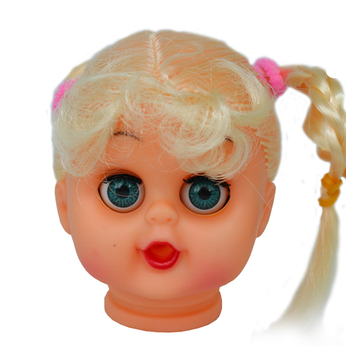 фото Голова куклы айрис с волосами, 7 см