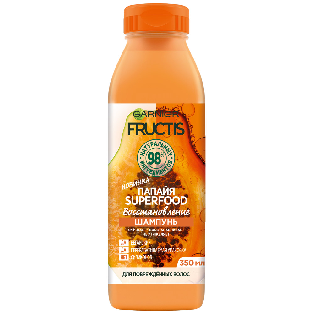 фото Шампунь garnier fructis superfood папайя 350 мл