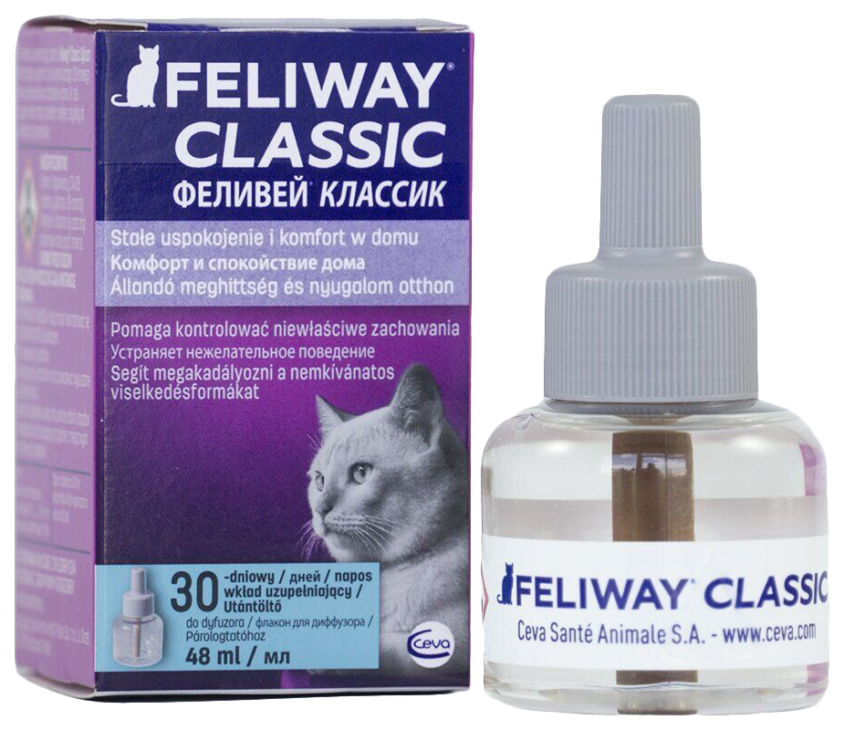 Модулятор поведения для кошек Сева Feliway Classic сменный флакон 48мл