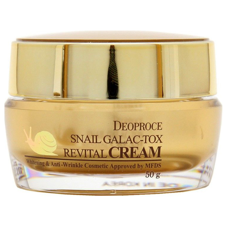 Антивозрастной крем для лица с муцином улитки Deoproce Snail Galac Revital Cream lebelage крем для лица с муцином улитки антивозрастной dr snail cure cream 70