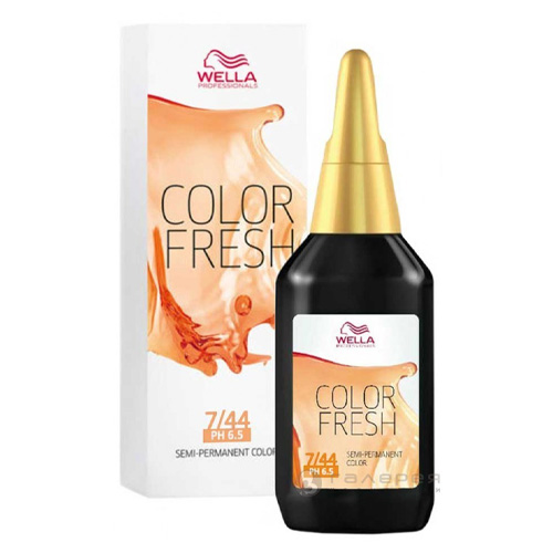 Краска оттеночная для волос Wella Professionals Color 7/44 блонд красный интенсивный 75 мл темный блонд фиолетово красный интенсивный tint