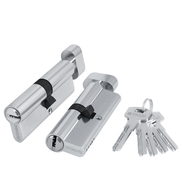 

Ключевой цилиндр FUARO 200 ZM 60 mm /25+10+25/ CP, хром, Серебристый