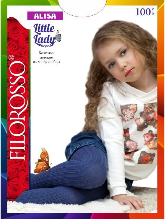 

Колготки детские Filorosso, цв. бордовый р.110, Косичка