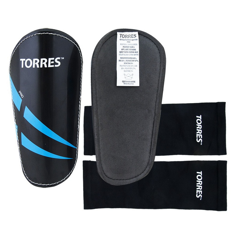 Футбольные щитки Torres Pro black L