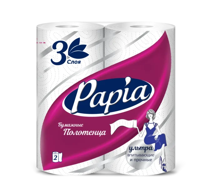 Бумажные полотенца Papia 2 штуки
