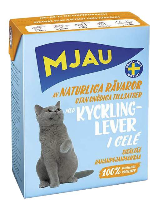 фото Влажный корм для кошек mjau, курица, 16шт, 400г
