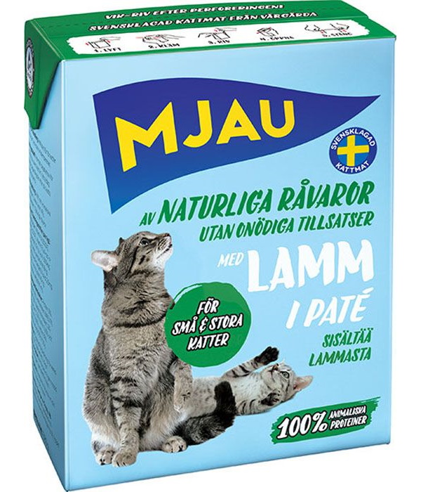 фото Влажный корм для кошек mjau, ягненок, 16шт, 400г
