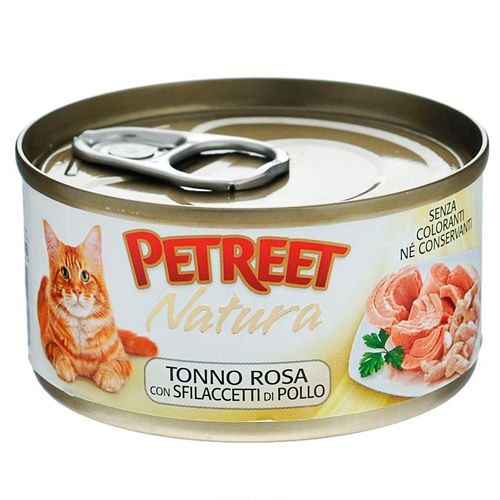 фото Консервы для кошек petreet, курица, тунец, 48шт, 70г
