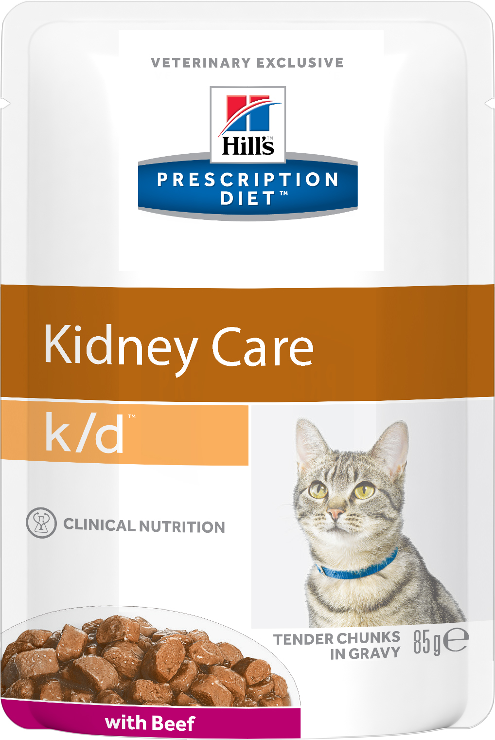 

Влажный корм для кошек Hill's Prescription Diet Feline k/d, говядина, 12шт по 85г, Prescription Diet Kidney Care