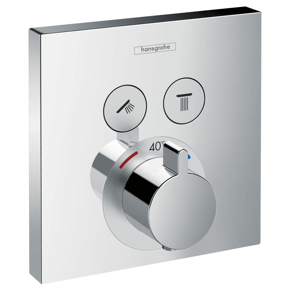 Смеситель для встраиваемой системы Hansgrohe ShowerSelect 15763000 хром лицевая панель для поворотного выключателя efapel 90766 tbr