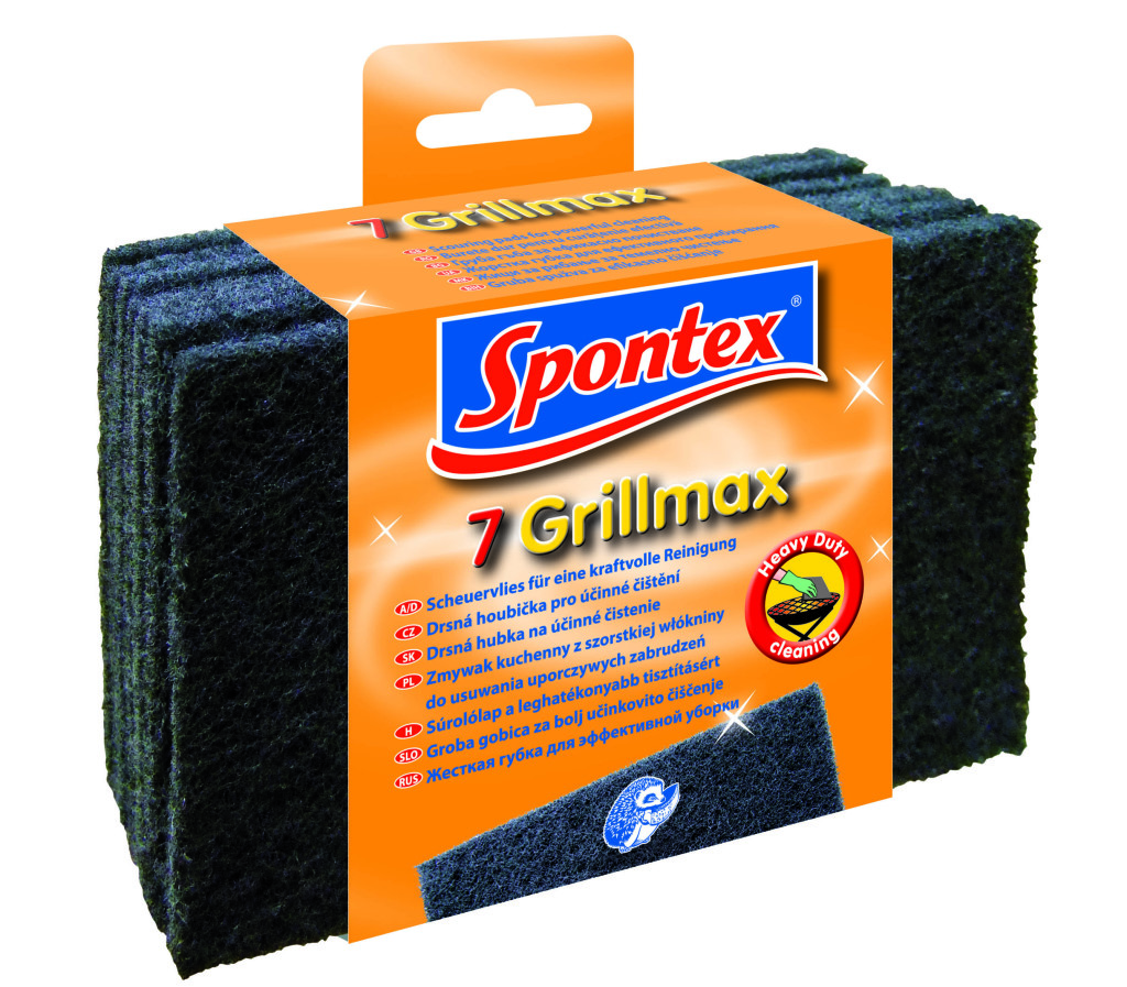 

Губка для мытья посуды SPONTEX GRILLMAX 7 шт, Черный